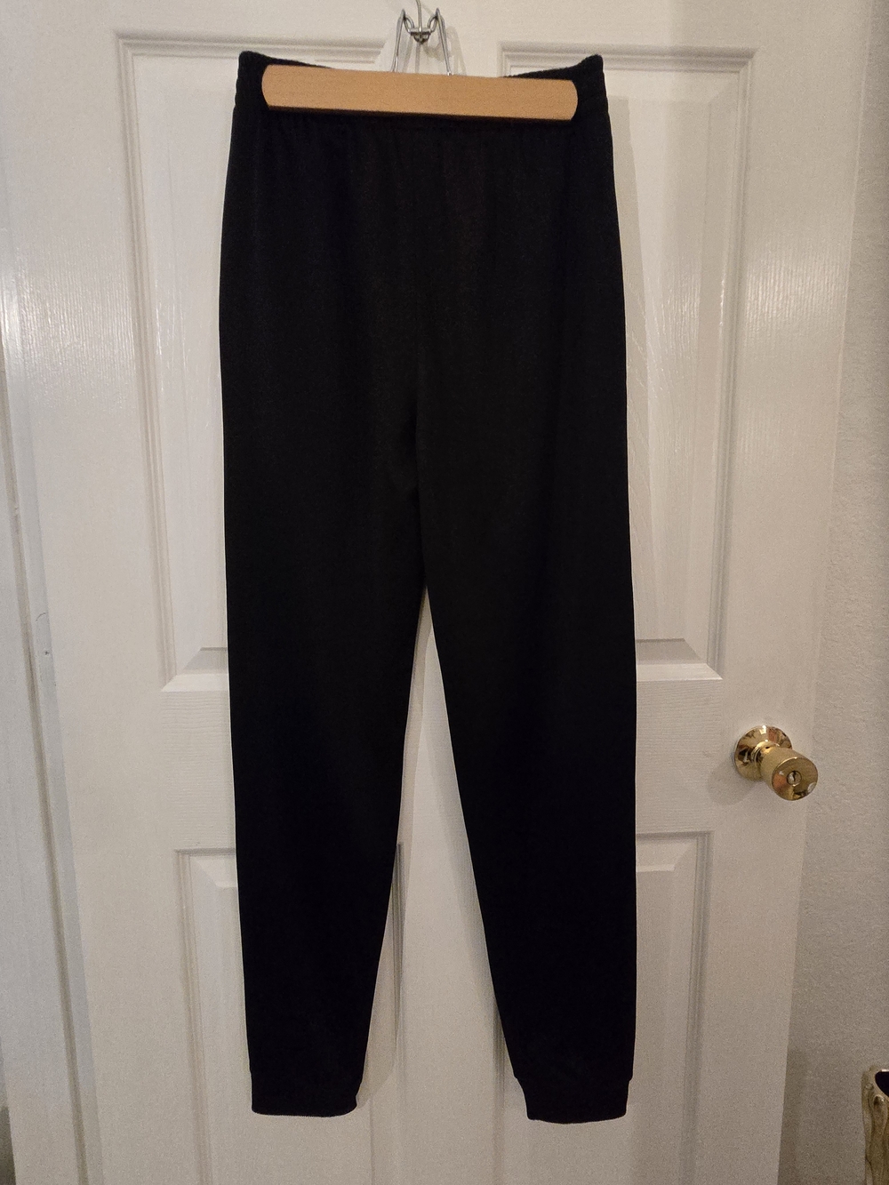 Black Elastic Waist Knit Pants